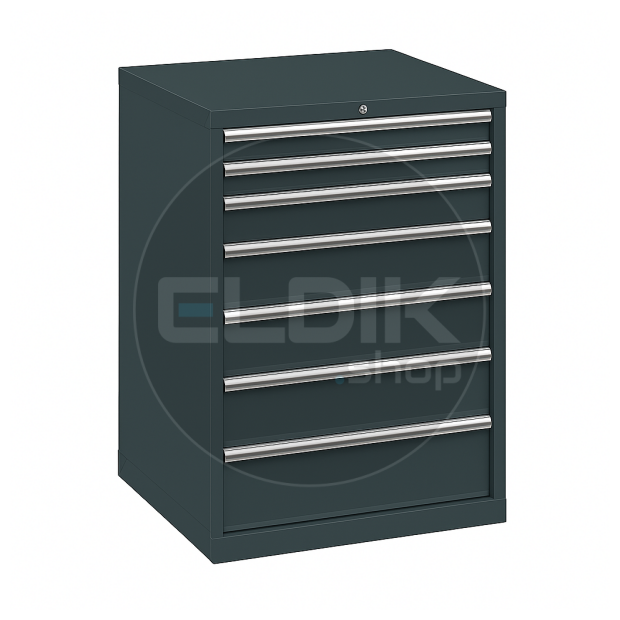 E-Tools | premium line 71883 Werkplaatskast | B717 x D640 x H1000 | 7 laden | Antraciet