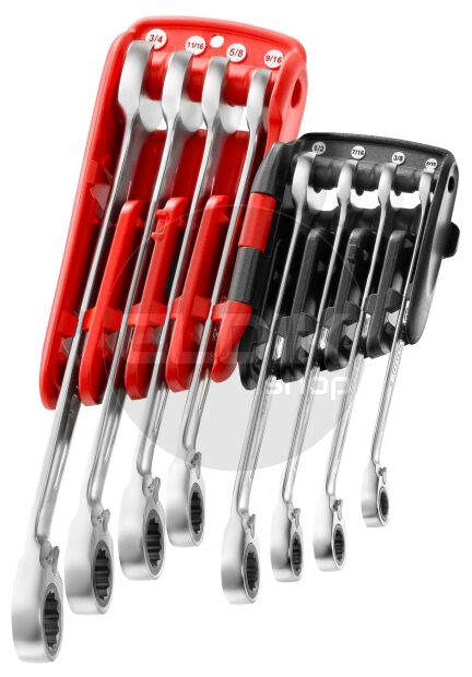 Facom 467F.JPU8 8 Delige Scharnierende Steekringratelsleutelset - Inch