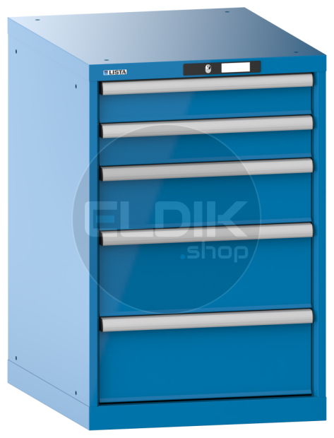 Lista 14.399.010 Werkplaatskast |B564 x D572 x H850 | 5 laden | Blauw