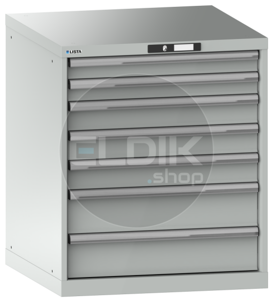 Lista 14.409.020 Werkplaatskast |B717 x D725 x H850 | 7 laden | Lichtgrijs