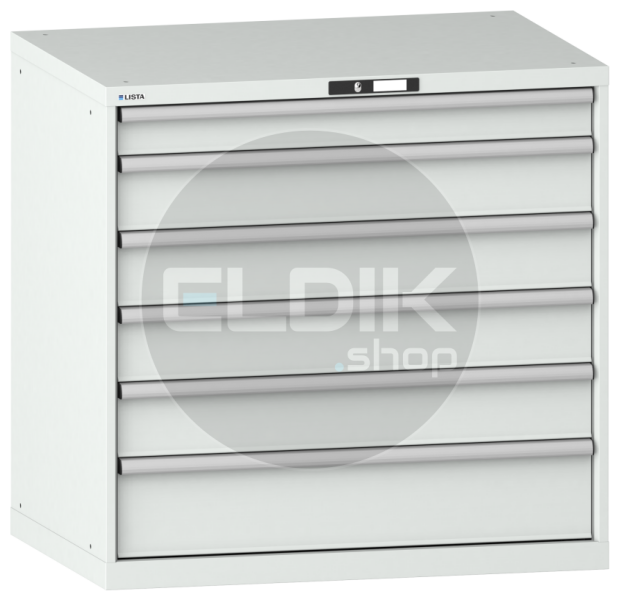 Lista 14.515.020 Werkplaatskast |B1023 x D725 x H1000 | 6 laden | Lichtgrijs