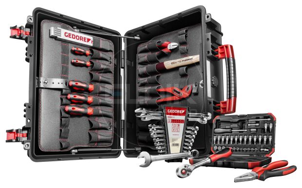 Gedore Red R21652057 56 Delige Gereedschapset - AZUBI L - Though Case - 3301638