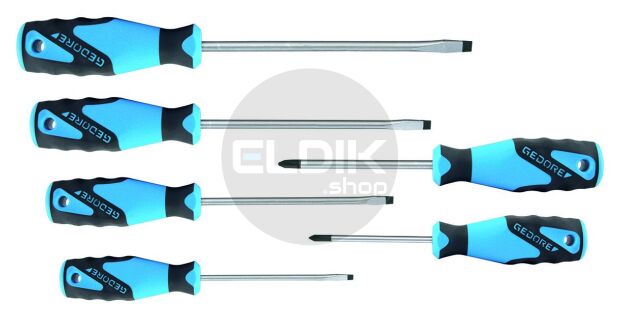 Gedore 2150 2160 PH-06 6 Delige Schroevendraaierset Sleuf - PH - 1482319
