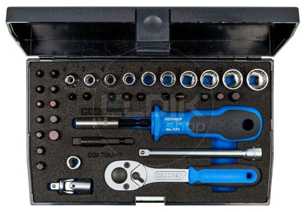 Gedore D 20 TMU-10 40 Delige Dopsleutelset 1/4" - 1815660