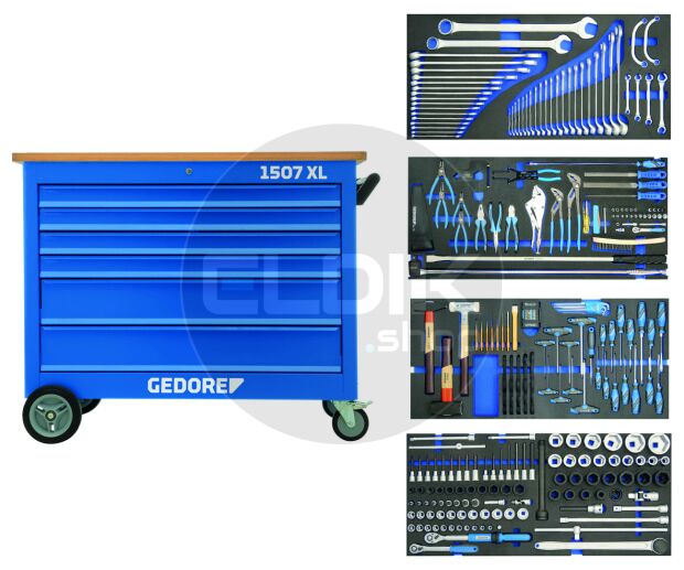 Gedore KL-4999-420 302 Delige Gevulde Gereedschapswagen - 3418367