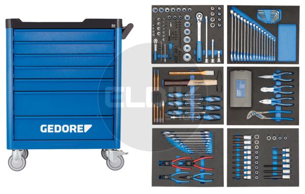 Gedore WSL-L-TS-190 190 Delige Gevulde Gereedschapwagen Workster - 2980320