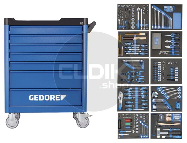 Gedore WSL-L-TS-308 308 Delige Gevulde Gereedschapwagen Workster - 2980347