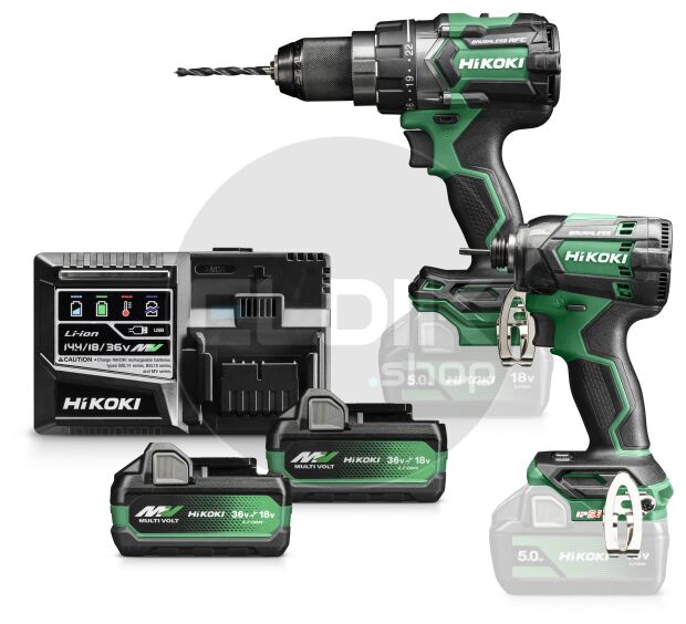Hikoki KC18DCWAZ Combiset - 18 V / in HSC III. Inclusief 2 MULTI VOLT accu's BSL36A18 en snellader