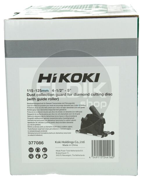 Hikoki 377086 Stofafzuigkap voor doorslijpschijf 125 mm (met geleiderollen)