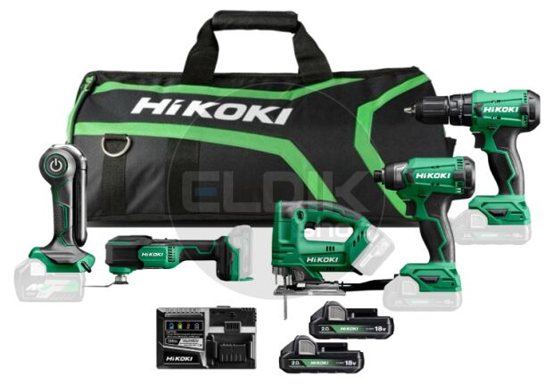 Hikoki KC18DXWHZ Combiset | 5 machines | 2 accu's en lader