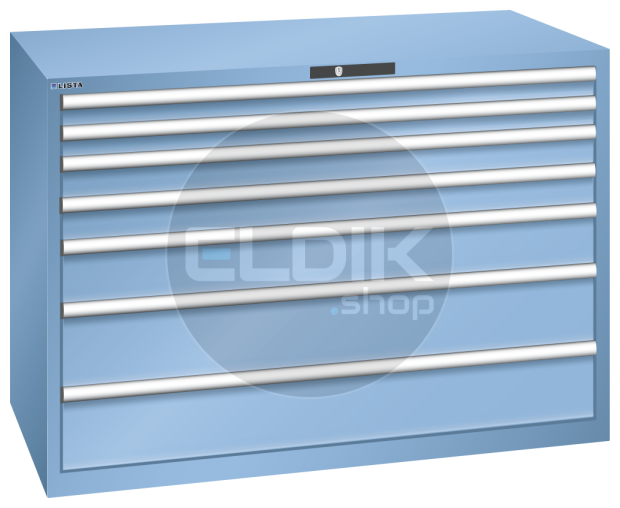 Lista 78.858.010 Werkplaatskast |B1431 x D725 x H1000 | 7 laden | Blauw