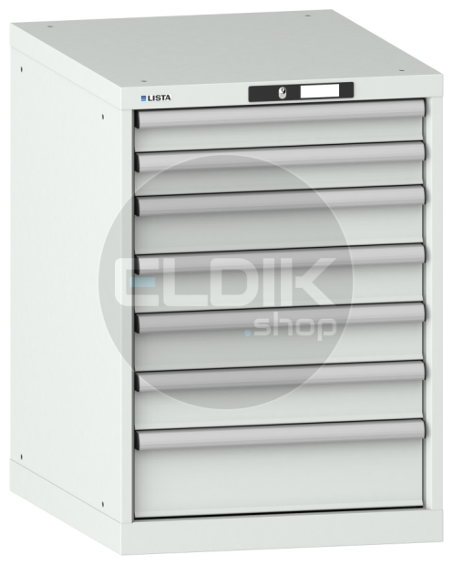 Lista 14.367.020 Werkplaatskast |B564 x D725 x H800 | 7 laden | Lichtgrijs