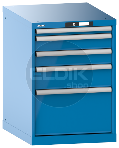 Lista 14.368.010 Werkplaatskast |B564 x D725 x H800 | 5 laden | Blauw