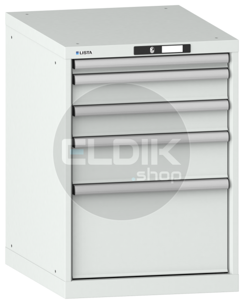 Lista 14.368.020 Werkplaatskast |B564 x D725 x H800 | 5 laden | Lichtgrijs