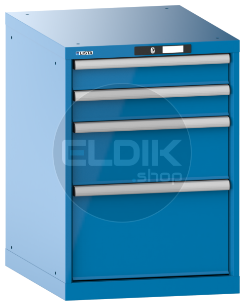 Lista 14.371.010 Werkplaatskast |B564 x D725 x H800 | 4 laden | Blauw