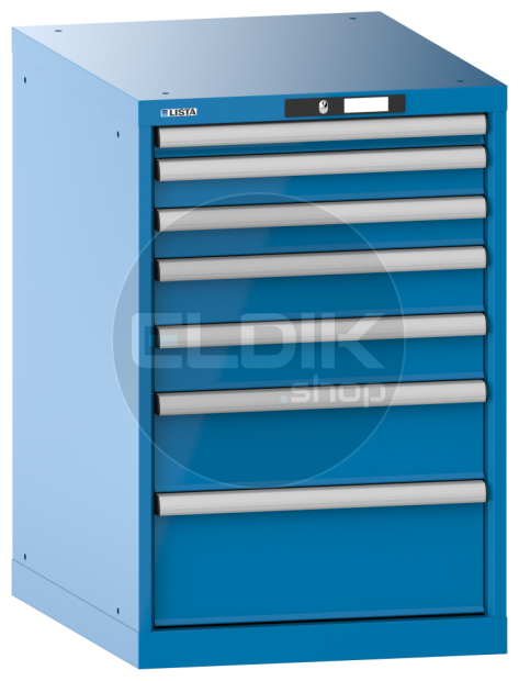 Lista 14.404.010 Werkplaatskast |B564 x D725 x H850 | 7 laden | Blauw