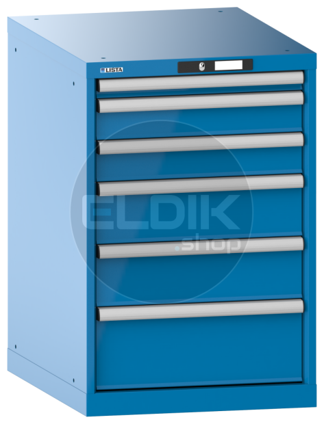 Lista 14.407.010 Werkplaatskast |B564 x D725 x H850 | 6 laden | Blauw