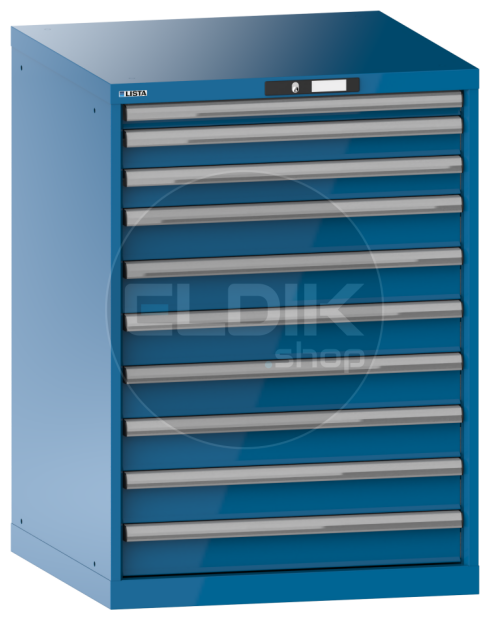 Lista 14.413.010 Werkplaatskast |B717 x D725 x H1000 | 10 laden | Blauw