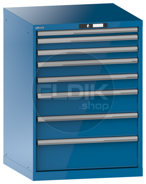 Lista 14.508.010 Werkplaatskast |B717 x D725 x H1000 | 8 laden | Blauw