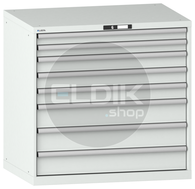 Lista 14.513.020 Werkplaatskast |B1023 x D725 x H1000 | 8 laden | Lichtgrijs