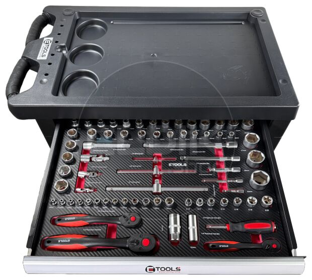 E-Tools 73276 196 Delige Gevulde Gereedschapswagen