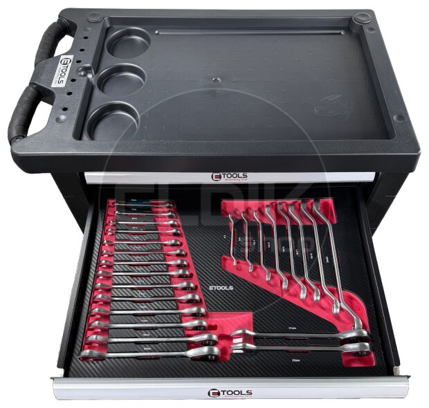 E-Tools 73276 196 Delige Gevulde Gereedschapswagen