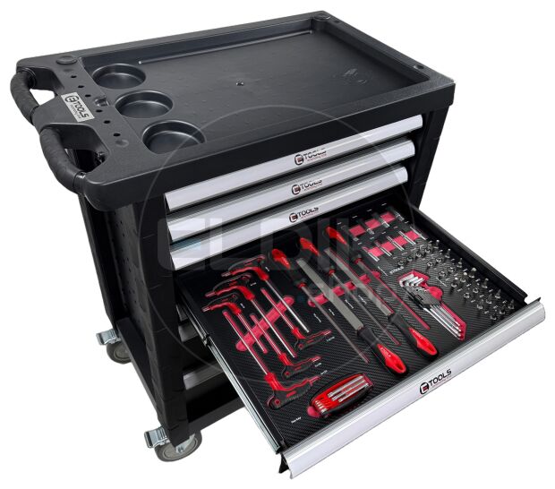 E-Tools 73276 196 Delige Gevulde Gereedschapswagen
