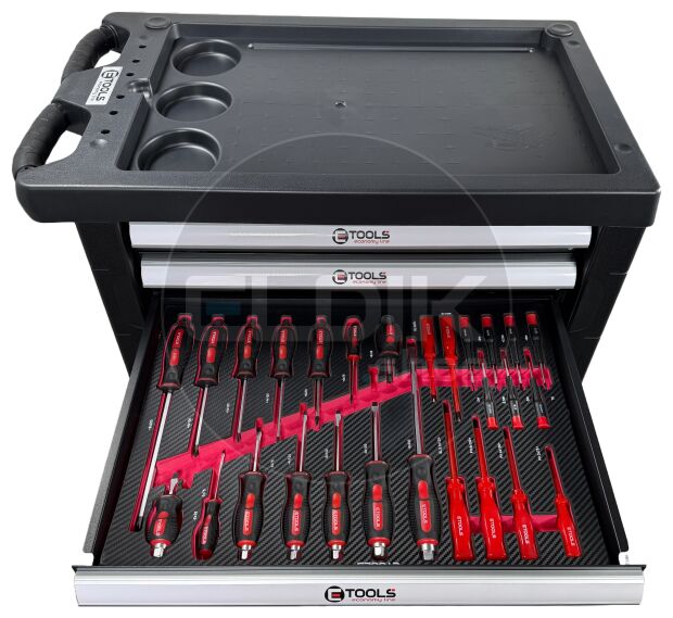 E-Tools 73276 196 Delige Gevulde Gereedschapswagen