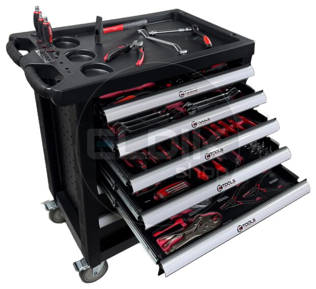 E-Tools 73276 196 Delige Gevulde Gereedschapswagen