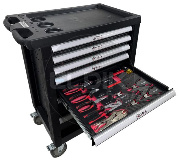 E-Tools 73276 196 Delige Gevulde Gereedschapswagen