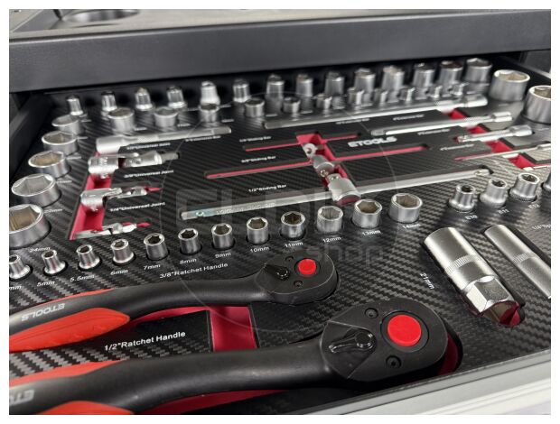 E-Tools 73276 196 Delige Gevulde Gereedschapswagen