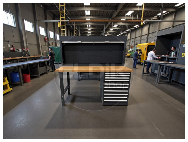 E-Tools | premium line 77724 Werkbank met Kast en Gereedschapswand | B2000 x D800 x H1040 mm | 10 laden