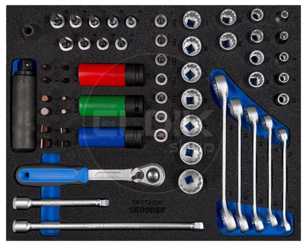 Gedore TS CT2-D30 Foam Module 59 Delige Gereedschapset - 2957493