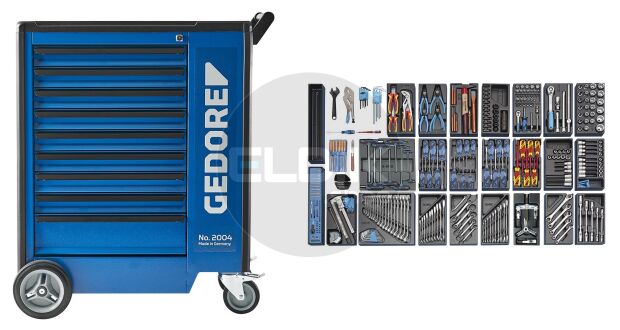Gedore 1500 ES-03-2004 Gereedschapsortiment in gereedschapwagen - 2657716