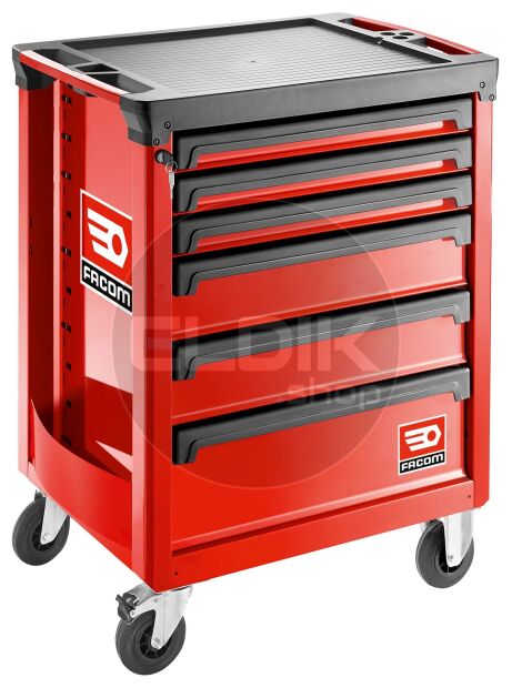 Facom ROLL.6M3A Roll Gereedschapswagen – 6 Laden – M3 - Rood