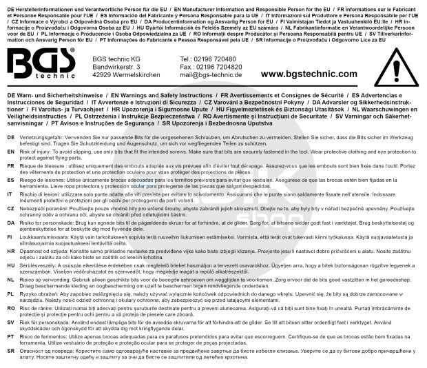 BGS 20103 Universele /veiligheids-bitset | aandrijving buitenzeskant 6,3 mm (1/4") | 208-dlg.