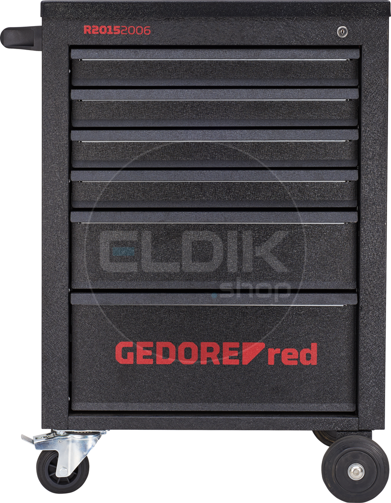 Gedore red (3300013) Gereedschapswagen met 6 laden inclusief gereedschap (166-delig) | Eldik.shop