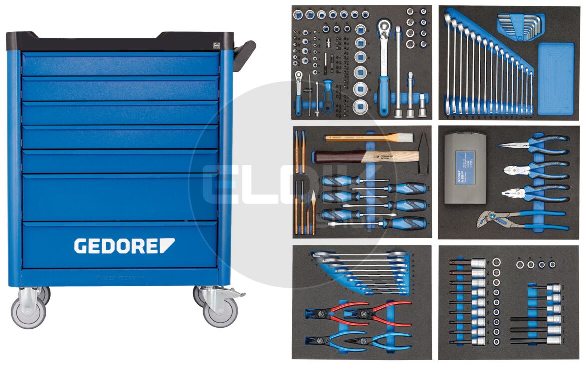 190 Delige Gevulde Gereedschapwagen Workster