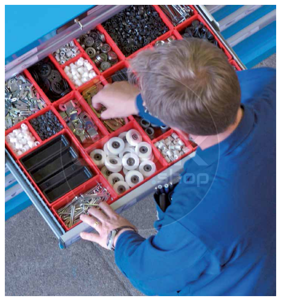 Inzetbakje L150 x B75 x H46 mm | voor ladehoogte 75 mm