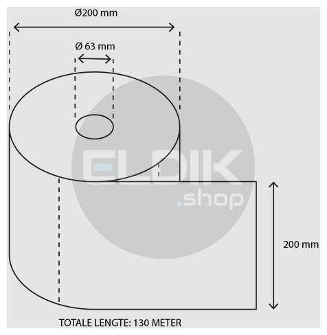 Handdoekrol Midi 2 laags 6x150 meter Ø19cm 100% cellulose T9