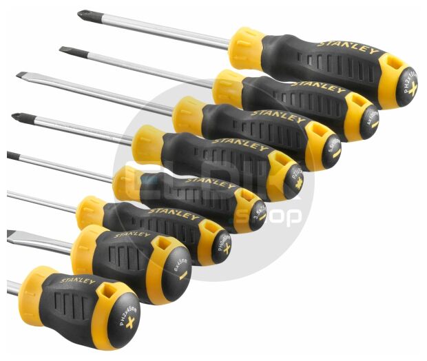 Cushiongrip Schroevendraaierset 8-delig: PH, Standaard, Parallel