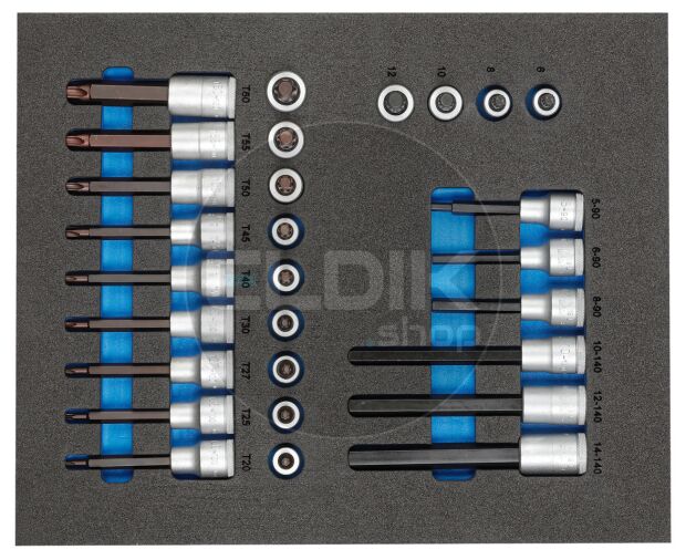 Foam Module 28 Delige Dopsleutelset 1/2"