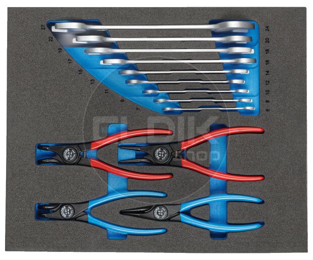 Foam Module 13 Delige Steeksleutel - Borgveertangen