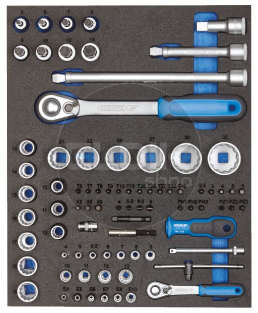 Foam Module 81 Delige Dopsleutelset 1/4" - 1/2"