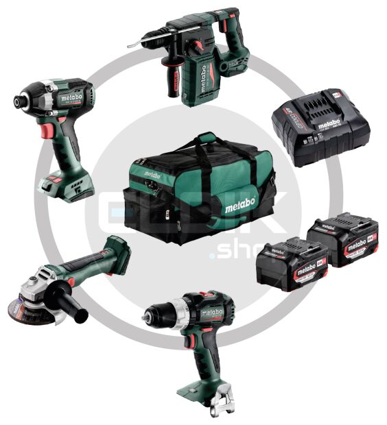 Combiset | 4 machines, 2 accu's en lader