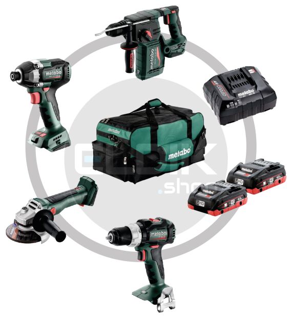 Combiset | 4 machines, 2 accu's en lader