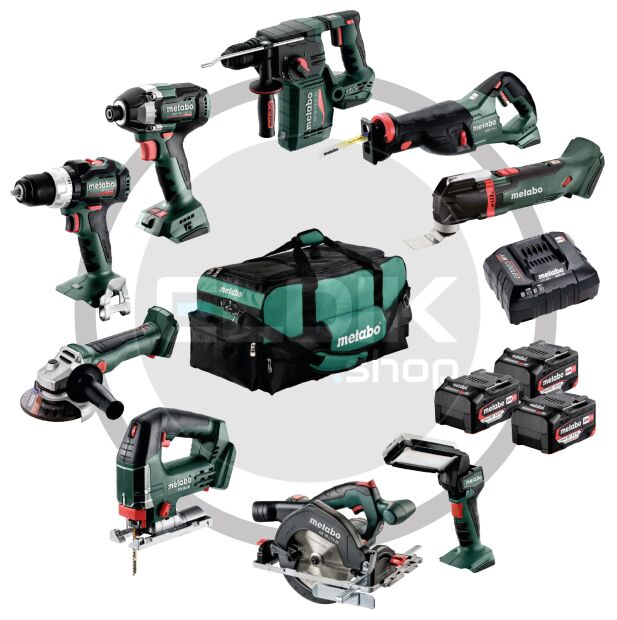 Combiset | 9 machines, 3 accu's en lader