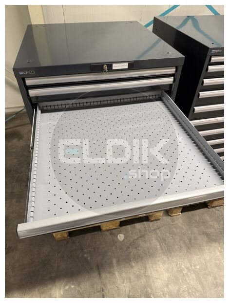 3 x Werkplaatskast |B717 x D725 x H1000 | 10 laden | Antraciet | Gebruikt