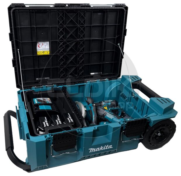 18V combiset – 6 machines + 3 accu’s + lader + Maktrak trolley